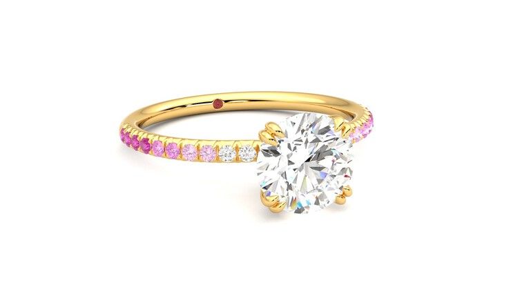 Taylor & Hart Damson Round Engagement Ring 360 degree image 4