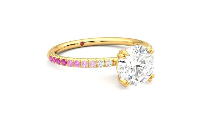 Taylor & Hart Damson Round Engagement Ring 360 degree image 5