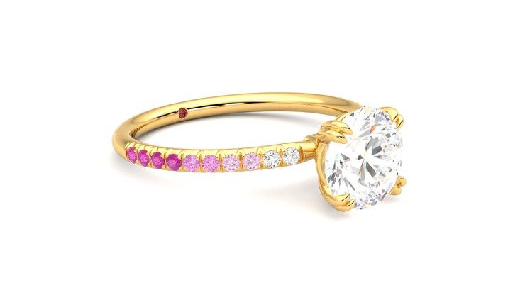 Taylor & Hart Damson Round Engagement Ring 360 degree image 6