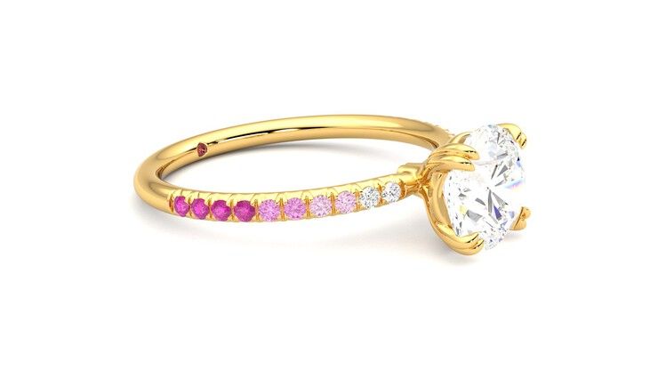 Taylor & Hart Damson Round Engagement Ring 360 degree image 7