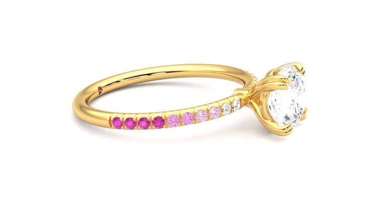 Taylor & Hart Damson Round Engagement Ring 360 degree image 8