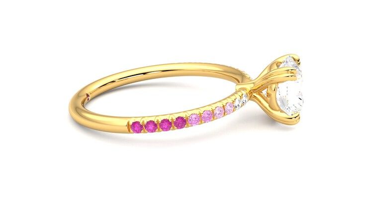 Taylor & Hart Damson Round Engagement Ring 360 degree image 9