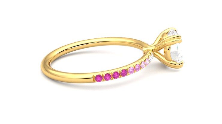 Taylor & Hart Damson Round Engagement Ring 360 degree image 10