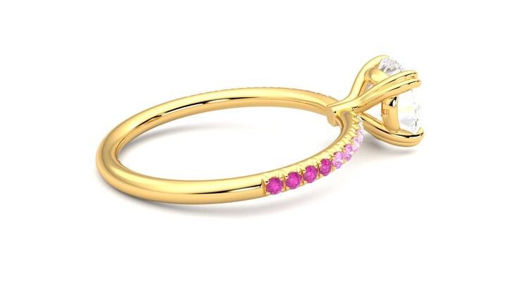 Taylor & Hart Damson Round Engagement Ring 360 degree image 11