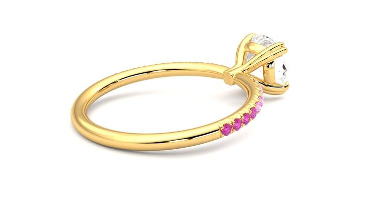 Taylor & Hart Damson Round Engagement Ring 360 degree image 12