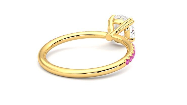 Taylor & Hart Damson Round Engagement Ring 360 degree image 13