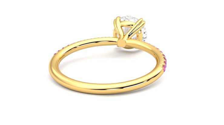 Taylor & Hart Damson Round Engagement Ring 360 degree image 14