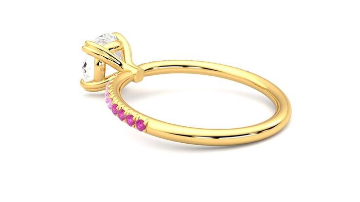 Taylor & Hart Damson Round Engagement Ring 360 degree image 18