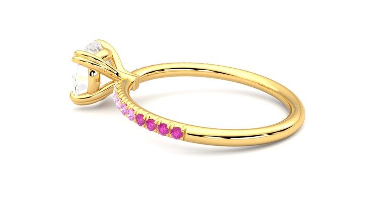 Taylor & Hart Damson Round Engagement Ring 360 degree image 19