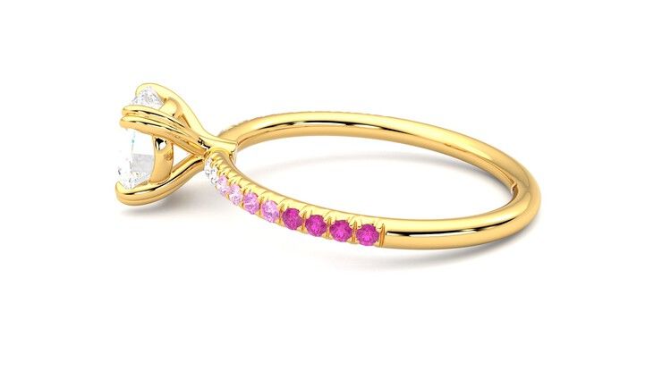 Taylor & Hart Damson Round Engagement Ring 360 degree image 20