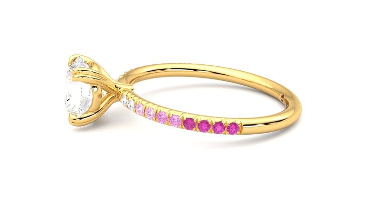 Taylor & Hart Damson Round Engagement Ring 360 degree image 21