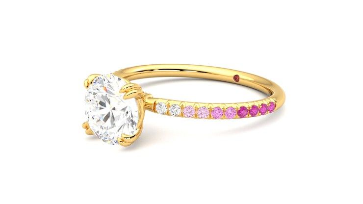 Taylor & Hart Damson Round Engagement Ring 360 degree image 24