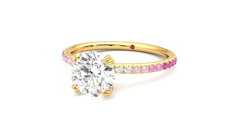 Taylor & Hart Damson Round Engagement Ring 360 degree image 26