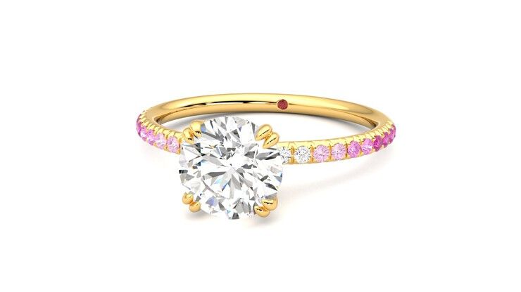 Taylor & Hart Damson Round Engagement Ring 360 degree image 27