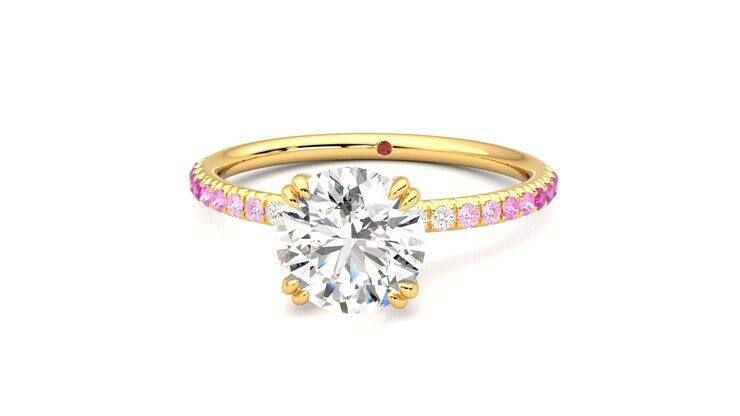 Taylor & Hart Damson Round Engagement Ring 360 degree image 28
