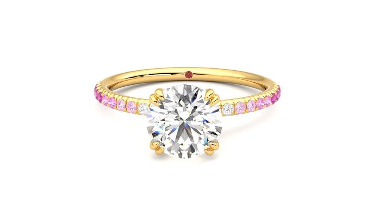 Taylor & Hart Damson Round Engagement Ring 360 degree image 29
