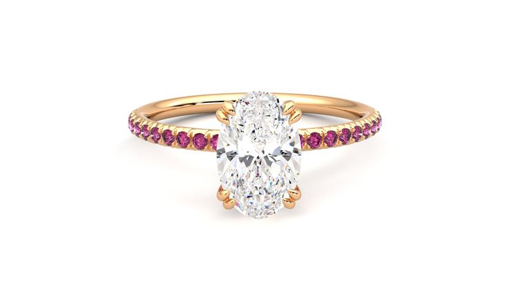 Taylor & Hart Damson Oval Engagement Ring 360 degree image 1