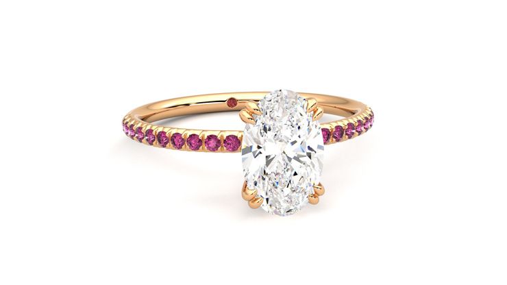 Taylor & Hart Damson Oval Engagement Ring 360 degree image 3