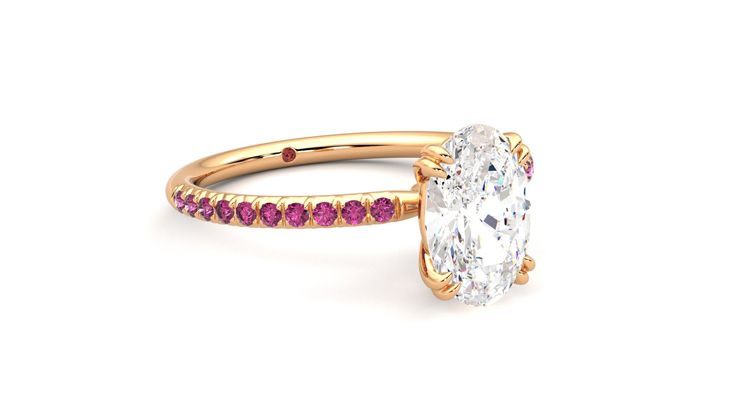 Taylor & Hart Damson Oval Engagement Ring 360 degree image 5
