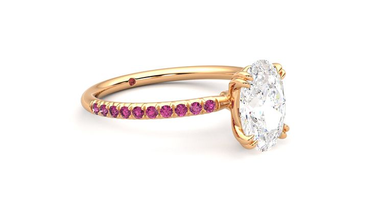 Taylor & Hart Damson Oval Engagement Ring 360 degree image 6