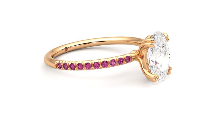 Taylor & Hart Damson Oval Engagement Ring 360 degree image 7