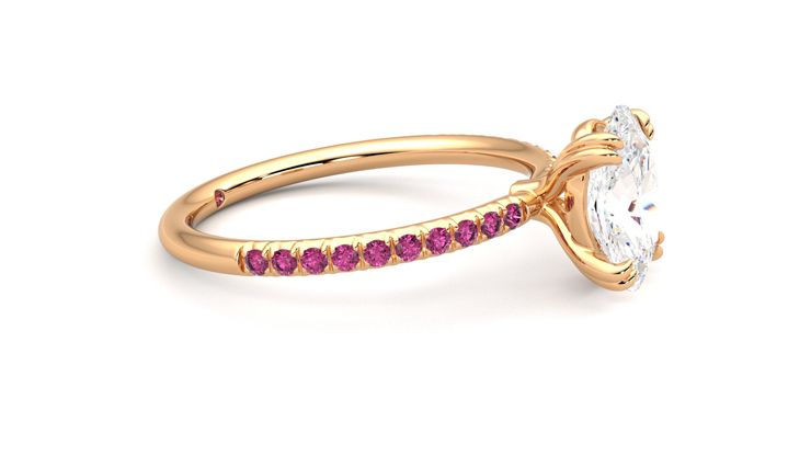 Taylor & Hart Damson Oval Engagement Ring 360 degree image 8