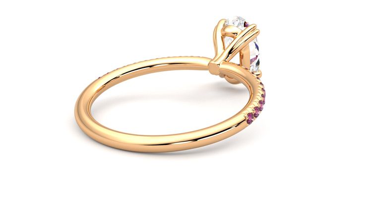 Taylor & Hart Damson Oval Engagement Ring 360 degree image 13