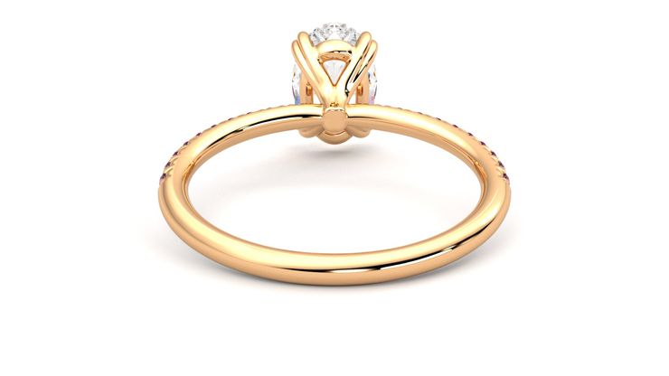 Taylor & Hart Damson Oval Engagement Ring 360 degree image 15