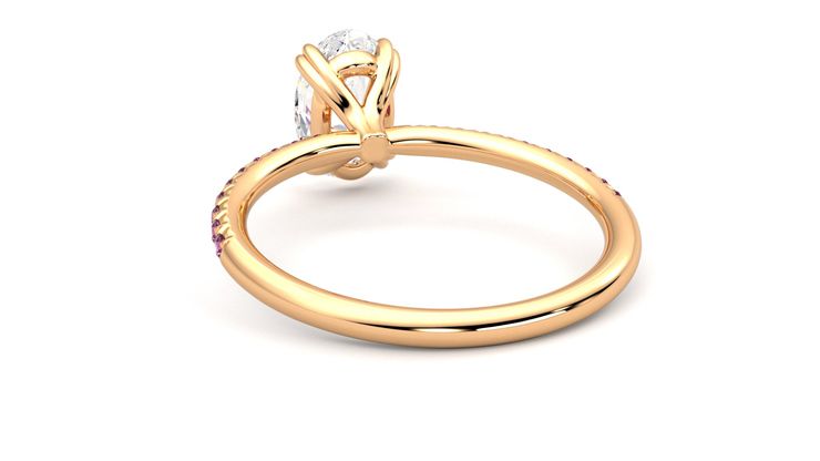 Taylor & Hart Damson Oval Engagement Ring 360 degree image 16
