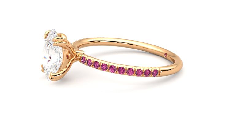 Taylor & Hart Damson Oval Engagement Ring 360 degree image 22