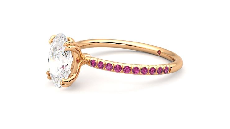 Taylor & Hart Damson Oval Engagement Ring 360 degree image 23