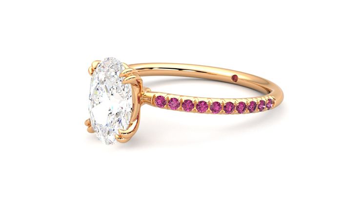 Taylor & Hart Damson Oval Engagement Ring 360 degree image 24