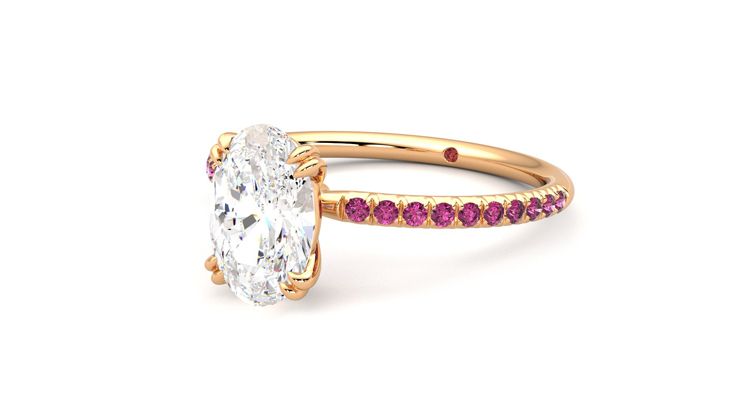Taylor & Hart Damson Oval Engagement Ring 360 degree image 25