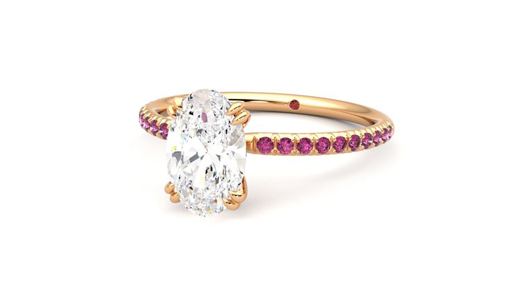 Taylor & Hart Damson Oval Engagement Ring 360 degree image 26