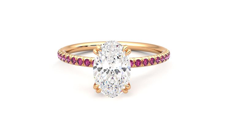 Taylor & Hart Damson Oval Engagement Ring 360 degree image 29