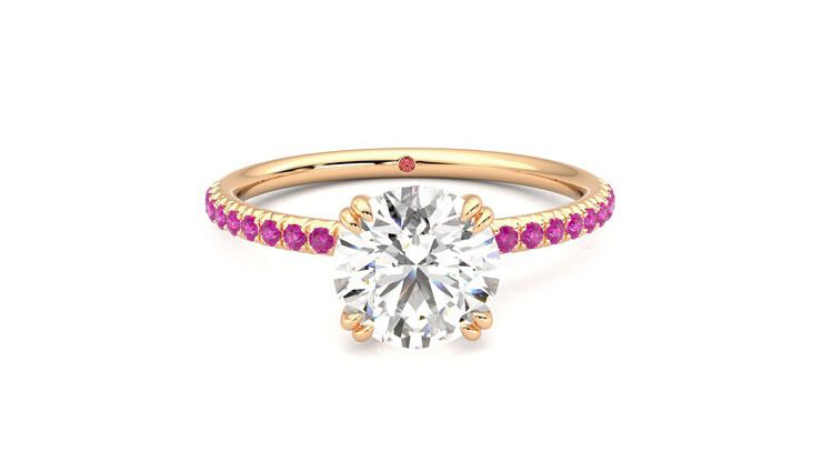 Taylor & Hart Damson Round Engagement Ring 360 degree image 1
