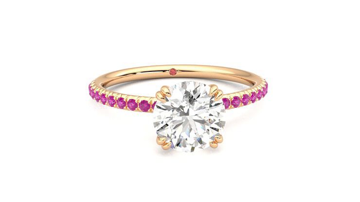 Taylor & Hart Damson Round Engagement Ring 360 degree image 2