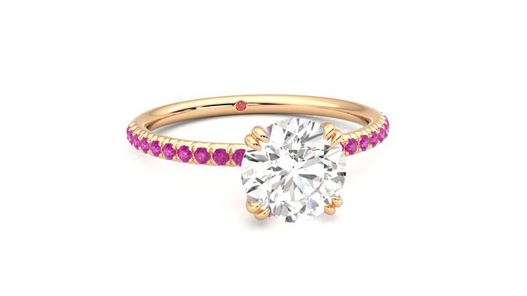 Taylor & Hart Damson Round Engagement Ring 360 degree image 3
