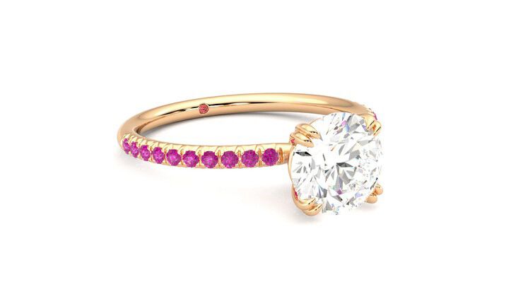 Taylor & Hart Damson Round Engagement Ring 360 degree image 5
