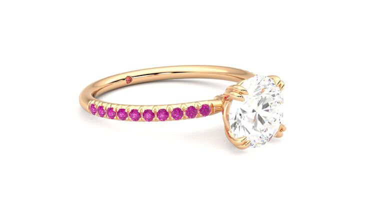 Taylor & Hart Damson Round Engagement Ring 360 degree image 6
