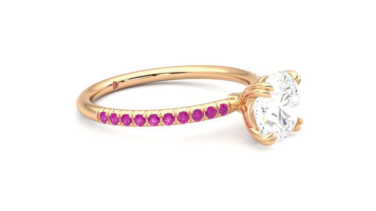 Taylor & Hart Damson Round Engagement Ring 360 degree image 7