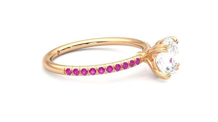 Taylor & Hart Damson Round Engagement Ring 360 degree image 8