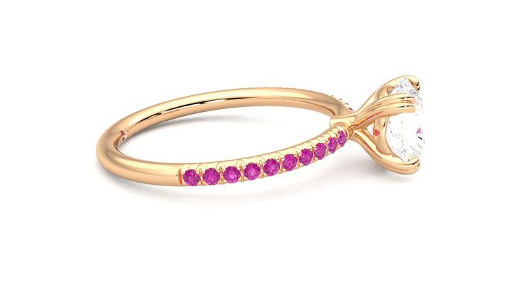 Taylor & Hart Damson Round Engagement Ring 360 degree image 9