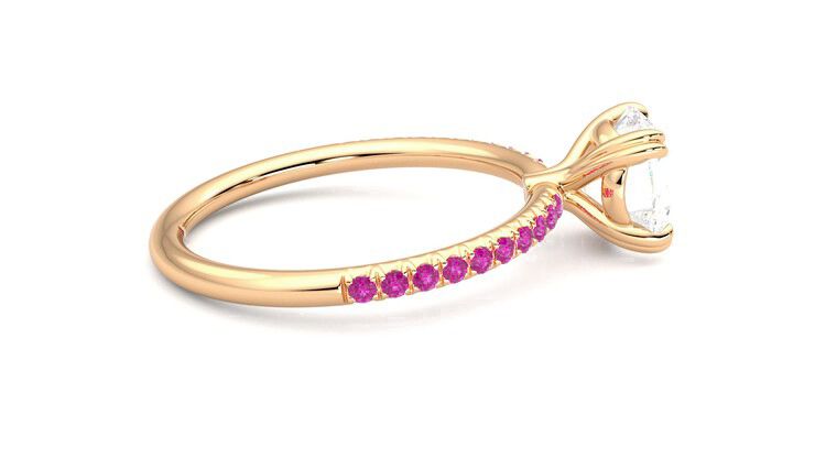 Taylor & Hart Damson Round Engagement Ring 360 degree image 10