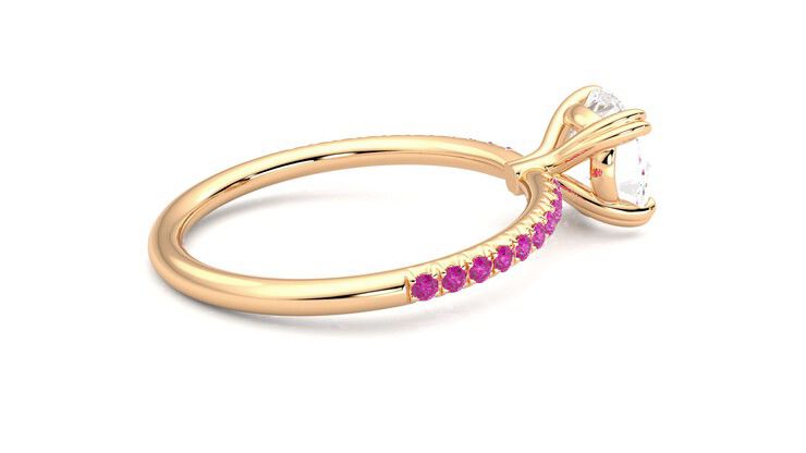 Taylor & Hart Damson Round Engagement Ring 360 degree image 11