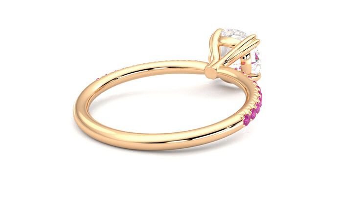 Taylor & Hart Damson Round Engagement Ring 360 degree image 13