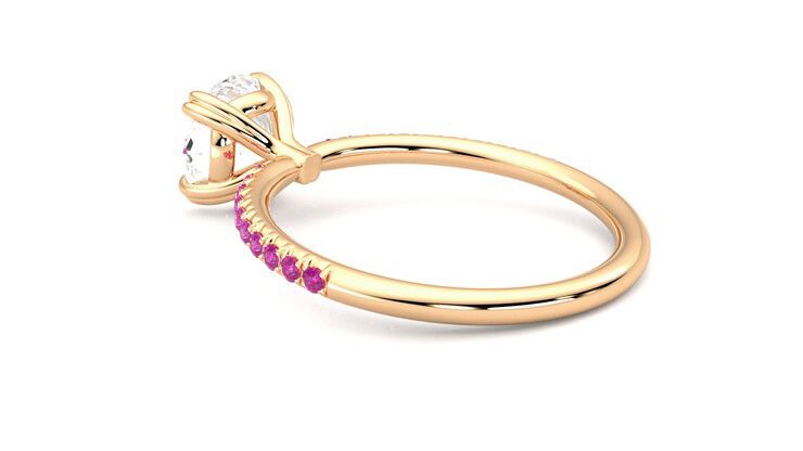 Taylor & Hart Damson Round Engagement Ring 360 degree image 18
