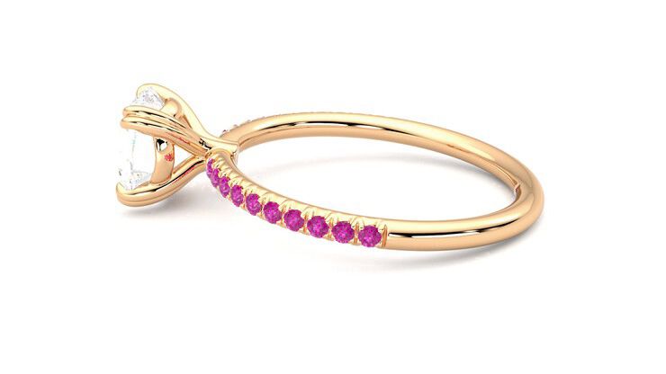 Taylor & Hart Damson Round Engagement Ring 360 degree image 20