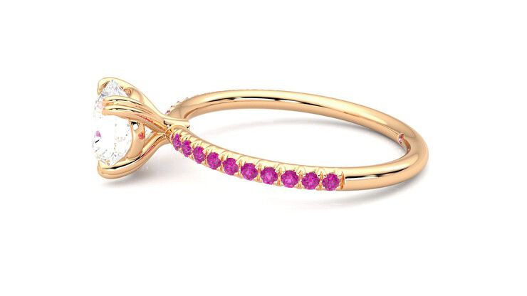 Taylor & Hart Damson Round Engagement Ring 360 degree image 21