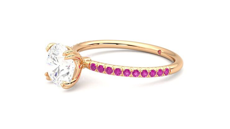 Taylor & Hart Damson Round Engagement Ring 360 degree image 23
